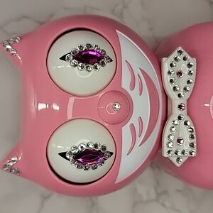Jeweled Strawberry Ice Pink Kit-Cat Klock clock SUPER RARE